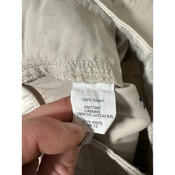 J. Crew Tan Scout Cropped Star Pants Size 0 - Picture 5 of 10